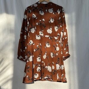 ANDREE BY UNIT Brown Floral Midi Dress